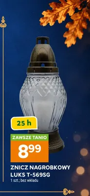Znicz nagrobkowy Luks T-569SG promocja w Stokrotka