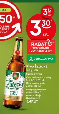 Piwo Žatecký Světlý Ležák promocja w Żabka