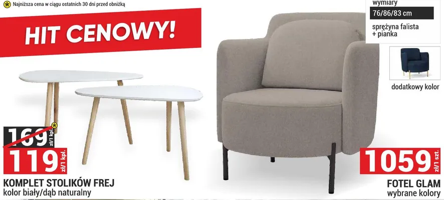 Fotel GLAM wybrane kolory promocja w Merkury Market