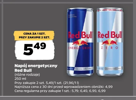 Napój energetyczny Red Bull promocja w Netto