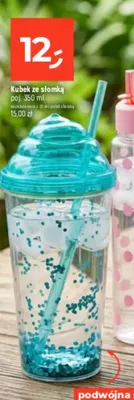 Kubek ze słomką promocja w Dealz