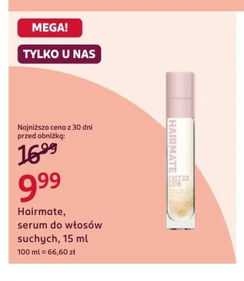 Serum do włosów suchych Hairmate Kissy Oil promocja w Rossmann