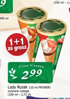 Lody Rożek Froneri promocja w CEZAR Delikatesy