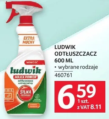 Odtłuszczacz Ludwik Max Power 600ml promocja w Selgros