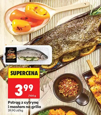 Pstrąg z cytryną i masłem na grilla promocja w Biedronka