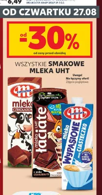Mleko smakowe o smaku ciasteczkowym Mlekovita promocja w Kaufland