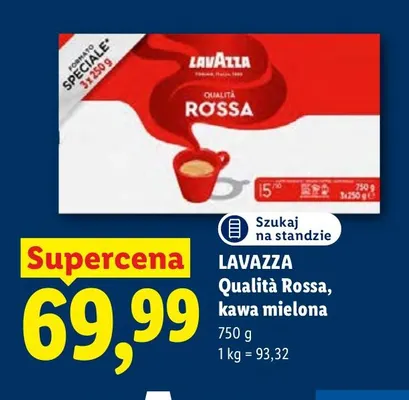Kawa mielona Lavazza Qualità Rossa promocja w Lidl