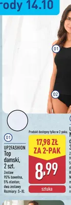 Top damski 2-pak Up2fashion promocja w Aldi