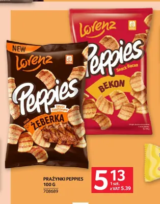 Prażynki Peppies bekon Lorenz promocja w Selgros
