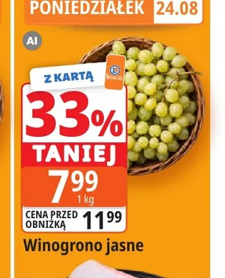 Winogrono jasne promocja w Leclerc