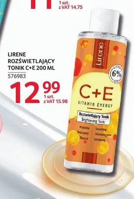 Rozświetlający tonik C+E Lirene promocja w Selgros