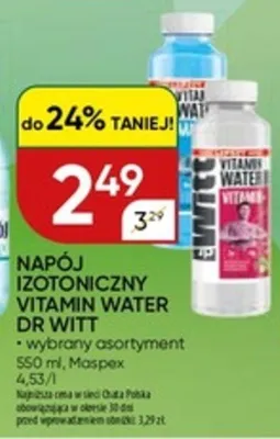 Napój izotoniczny Vitamin Water Dr Witt promocja w Chata Polska