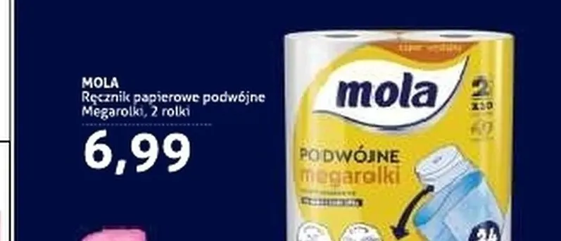 Ręcznik papierowy podwójne Megarolki Mola promocja w Blue Stop