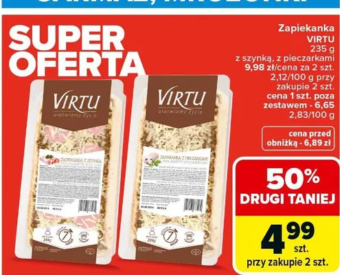 Zapiekanka z szynką, z pieczarkami promocja w Carrefour