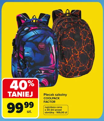 Plecak szkolny Coolpack Factor promocja w Carrefour