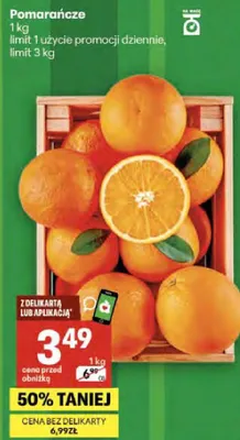Pomarańcze promocja w Delikatesy Centrum