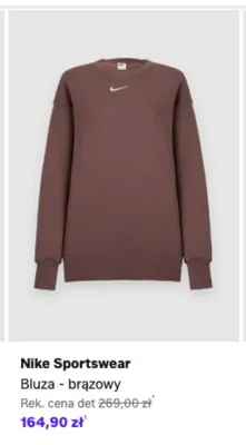 Bluza Nike Sportswear brązowa promocja w Lounge by Zalando