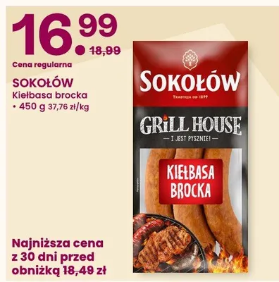 Kiełbasa brocka Sokołów Grill House promocja w Frisco