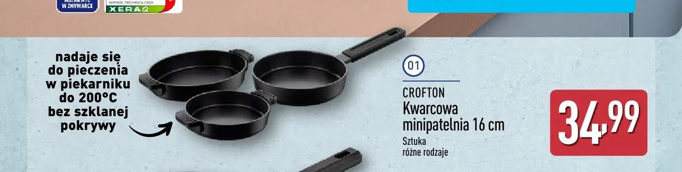 Kwarcowa minipatelnia CROFTON 16cm promocja w Aldi