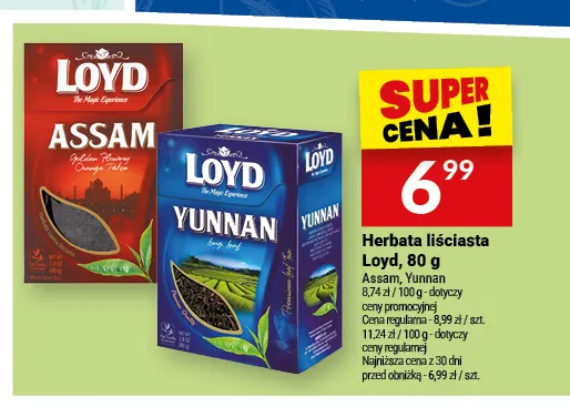 Herbata liściasta Loyd Yunnan promocja w Twój Market