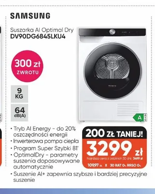 Suszarka AI Optimal Dry Samsung promocja w Max Elektro
