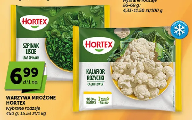 Warzywa mrożone Hortex szpinak liście promocja w ABC