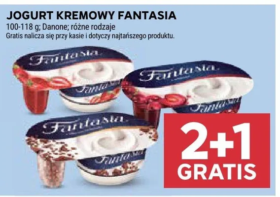 Jogurt kremowy Fantasia Danone promocja w Stokrotka