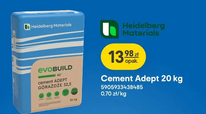 Cement Adept Heidelberg Materials promocja w Castorama