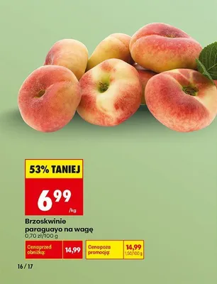 Brzoskwinie paraguayo na wagę promocja w Biedronka