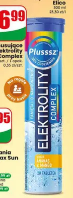 Tabletki musujące Plusssz elektrolity Complex promocja w Dino