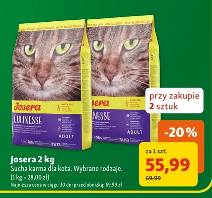Sucha karma dla kota Josera Culinesse promocja w MAXI ZOO