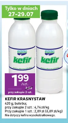 Kefir Krasnystaw promocja w Stokrotka