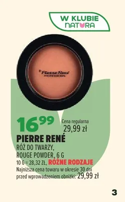 Róż do twarzy Pierre René Rouge Powder promocja w Drogerie Natura