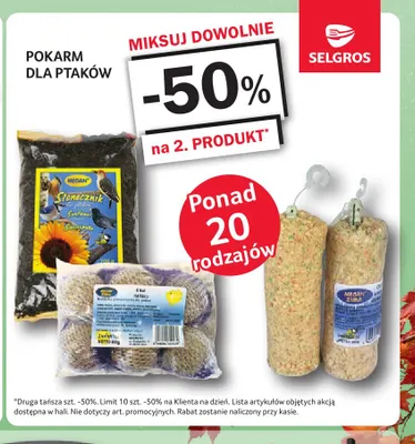 Pokarm dla ptaków promocja w Selgros