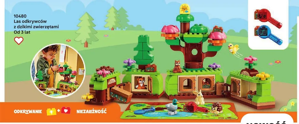 Klocki LEGO Duplo 10480 Las odkrywców z dzikimi zwierzętami promocja w LEGO
