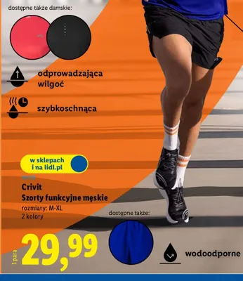Szorty funkcyjne męskie promocja w Lidl