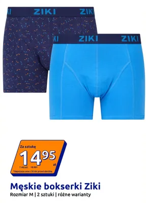 Męskie bokserki Ziki 2-pak Rozmiar M promocja w Action