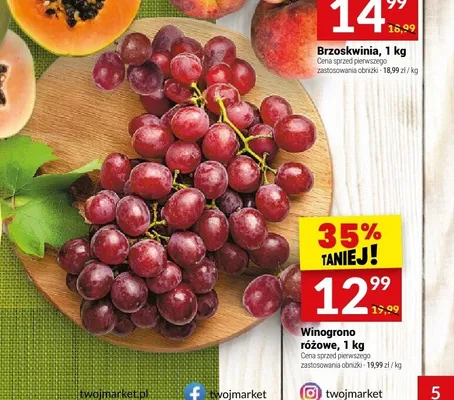 Winogrono różowe promocja w Twój Market