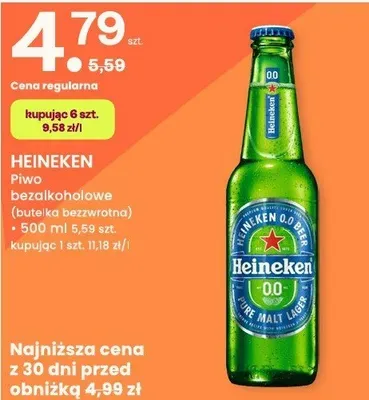 Piwo bezalkoholowe Heineken 0.0 promocja w Frisco