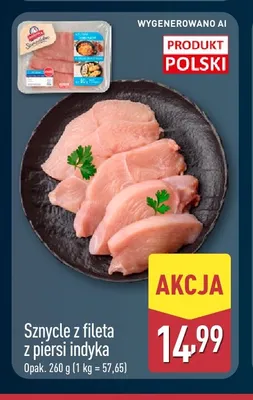 Sznycle z fileta z piersi indyka promocja w Aldi
