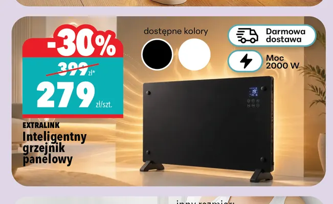Inteligentny grzejnik panelowy Extralink promocja w Biedronka Home
