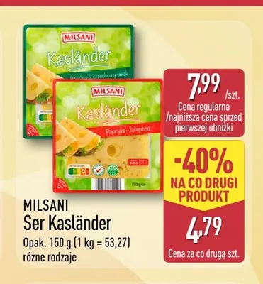 Ser Kasländer Papryka-Jalapeño Milsani promocja w Aldi