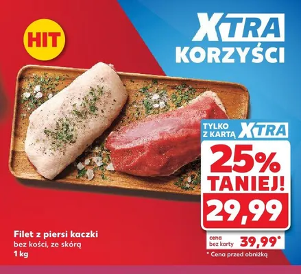 Filet z piersi kaczki bez kości ze skórą promocja w Kaufland