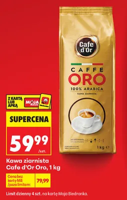 Kawa ziarnista Cafe d'Or Oro promocja w Biedronka
