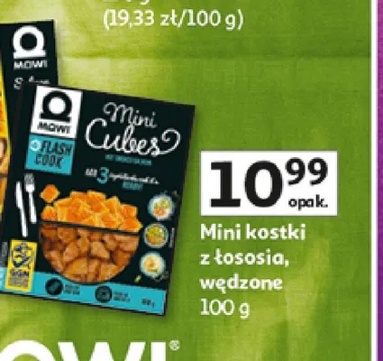 Mini kostki z łososia wędzone Mowi Mini Cubes promocja w Auchan