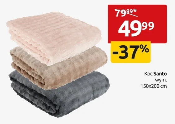 Koc Santo wym. 150x200 cm promocja w Black Red White