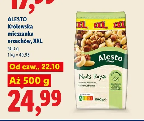 Królewska mieszanka orzechów XXL Alesto promocja w Lidl