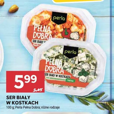 Ser biały w kostkach Perla Pełna Dobra promocja w Stokrotka