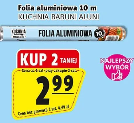 Folia aluminiowa 10 m promocja w Prim Market