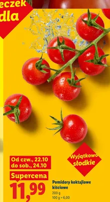 Pomidory koktajlowe kiściowe Ryneczek Lidla promocja w Lidl